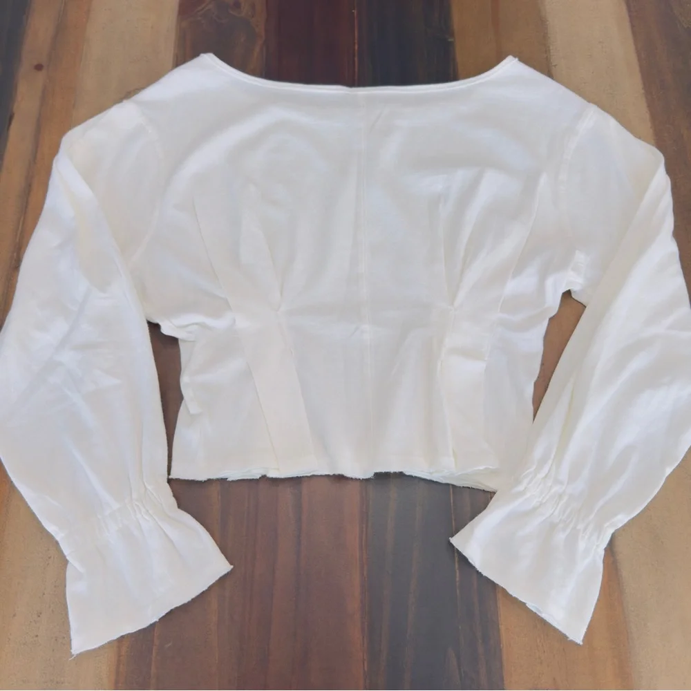 Free People Cropped Boat Neck Top XS